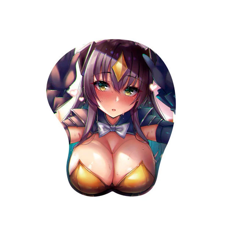 Custom Anime Cartoon Comics Gaming MousePad Animation 3d Printed Sexy Girl Breast Mouse Pad Wholesale Mouse Mat Factory