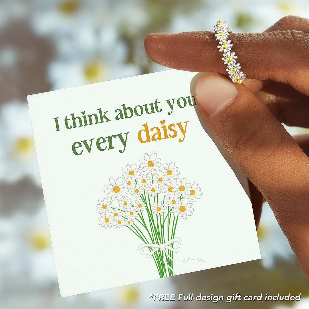 925 Sterling Silver beautiful daisy flower Rings