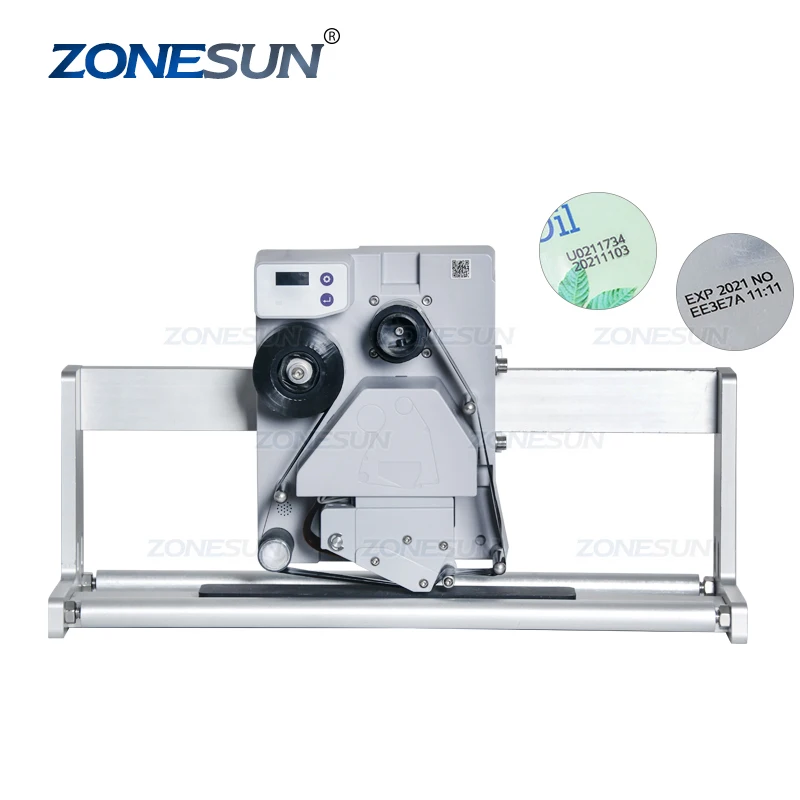 ZONESUN Semi Automatic Intelligent Date Coder Batch Production Date Printing Machine For Labeling Machine