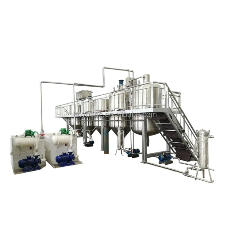 Edible Oil Refining Machine Soybean Sunflower Palm Copra Crude Oil Refinery Machine Olive Oil Refinery