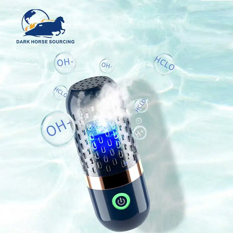 Small kitchen use capsule wireless USB Rechargeable vegetable washer machine food disinfection purifier