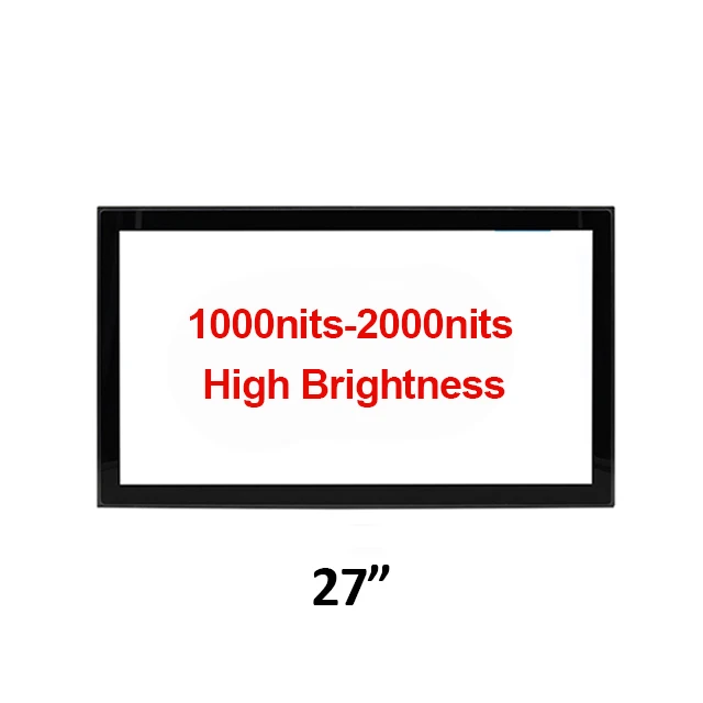 27 inch Outdoor High Brightness 1000 nits Open Frame TFT LCD Touchscreen Monitor Full Viewing Display Vending Casino Machine Use