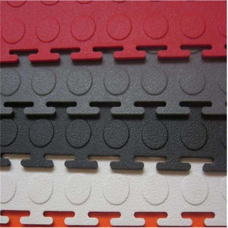 Hot Sale Interlocking PVC Car Parking Garage Vinyl Flooring / Repair Shop Plastic Floor Tiles CD5