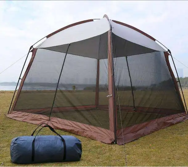 3.6M Reinforced Screen House Room Mesh Net Wall Canopy Tent Camping Tent Screen Shelter Gazebos for Patios Outdoor Camping