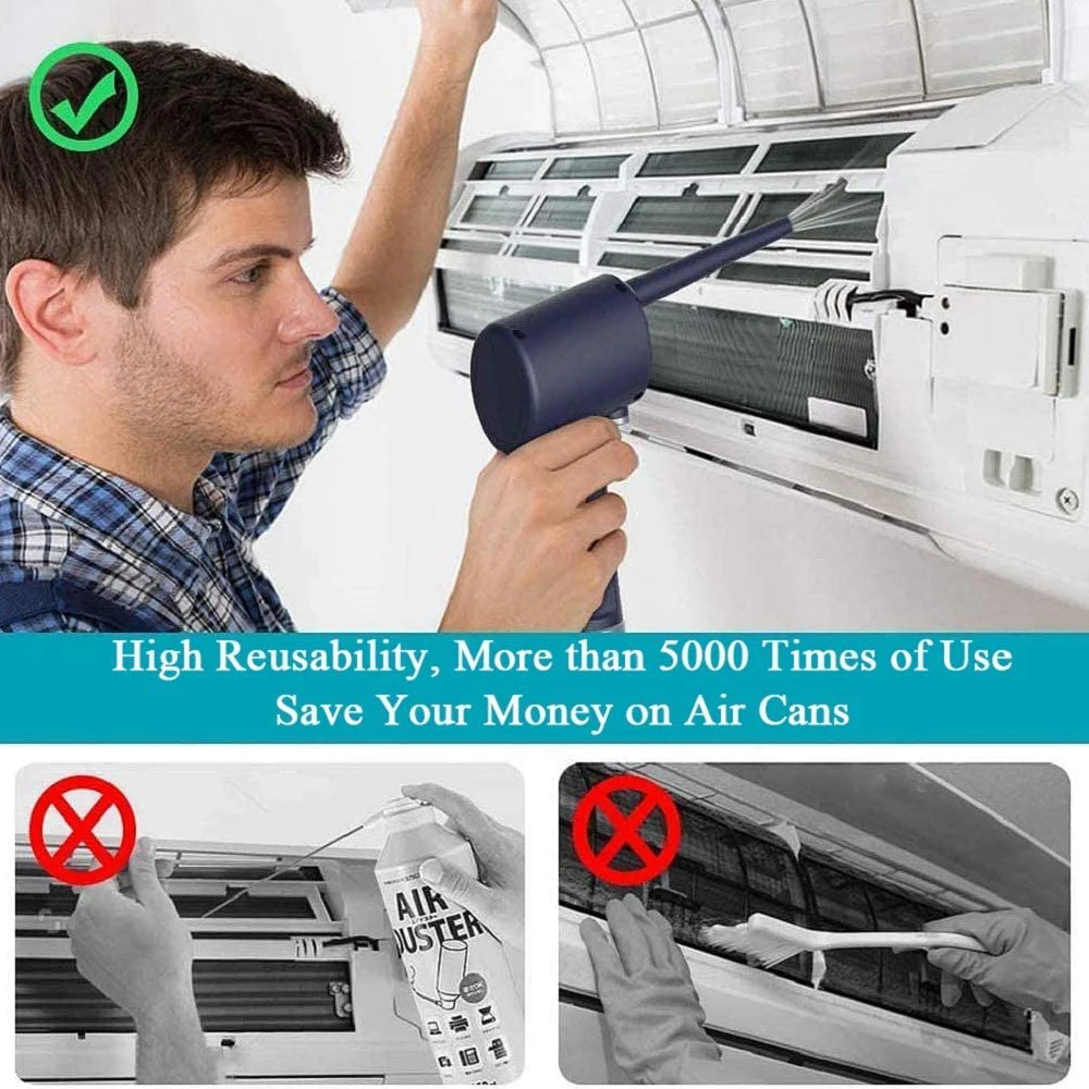 Беспроводной бесщеточный двигатель Air Duster для очистки автомобиля windows компьютера и клавиатуры 6000 мАч перезаряжаемая батарея 30
