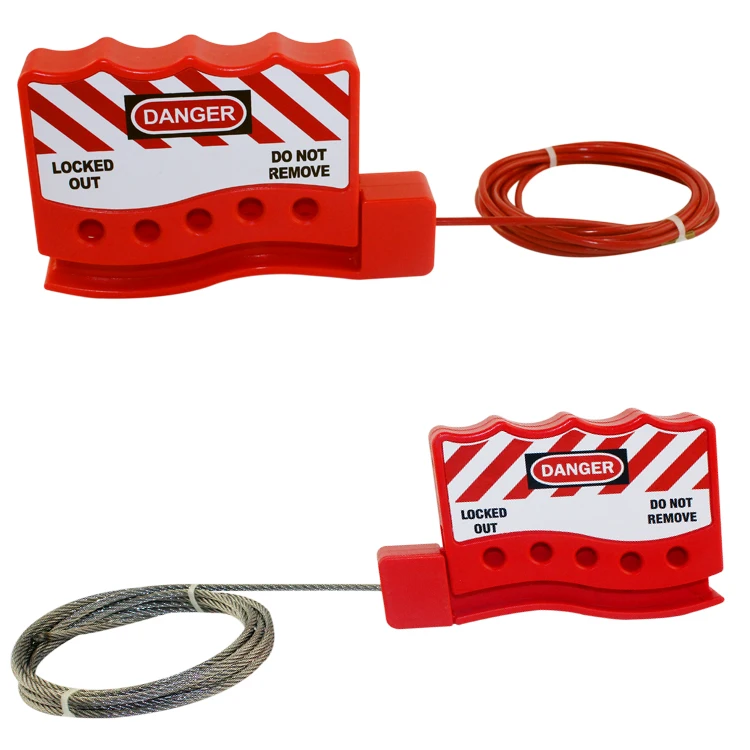 1.8Meter Length Nylon Safety Sheathed Metal Cable Lockout with 3mm Diameter