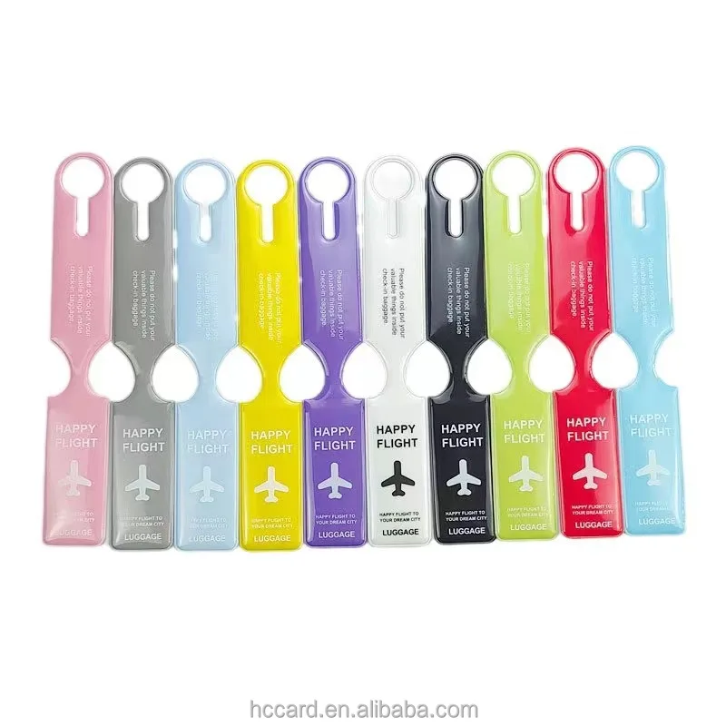 Hot sales  custom logo  travel luggage tags Baggage tag in Stock  soft pvc luggage tag Hollowed out aircraft strip