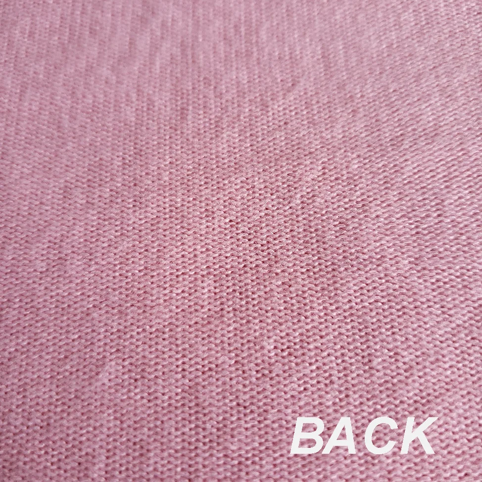 
Pink TR Hacci Knit Jersey Fabric Double Brushed Poly Spandex 230GSM Fabric For Sweater 