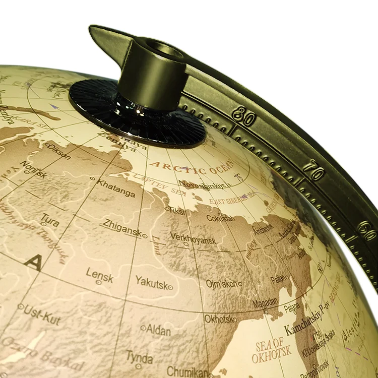 Rotating Desktop Globe Earth Geography Antique Style World Table Decor Earth Globe