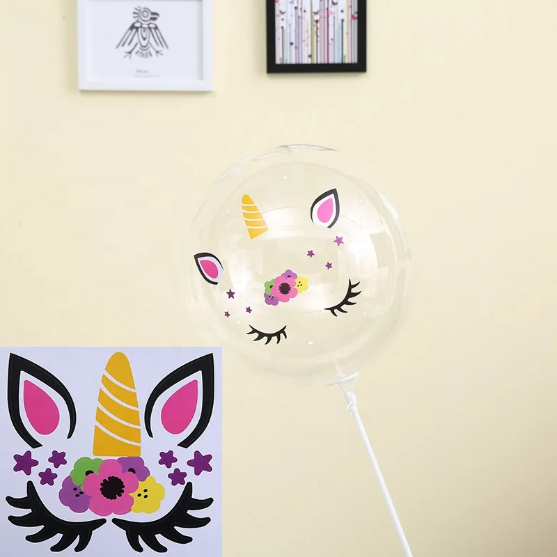Quality 20inch round Animal LED Bobo Balloons bubble helium balloon