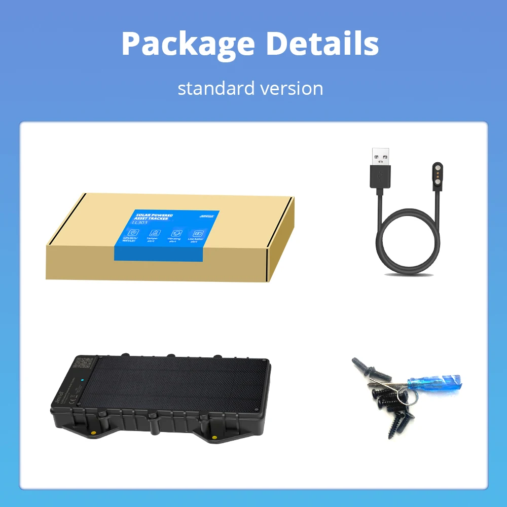 JIMIIOT LL303 Solar GPS Tracker 4G Auto Tag Rastreador Waterproof Car Alarm Bluetooth Wireless APP Vehicle Tracking Device Locat