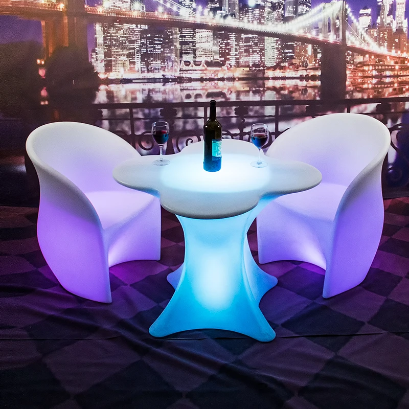 Factory direct price remote control 16 colors changing light up sofa chair seats illuminated led lounge flower chair