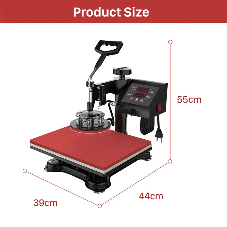 Tumbler Press Heat Press Machine for HTV Vinyl Projects Multi-functional All-in-one 5 in 1 Whole Machine Flatbed Printer 6KG