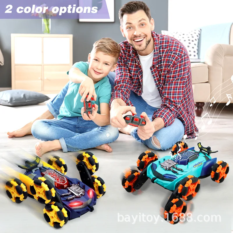 2.4g Six-wheel  Remote Control Car With All-round Drifting And Tumbling Stunt Car, With Light Spray Toy Car