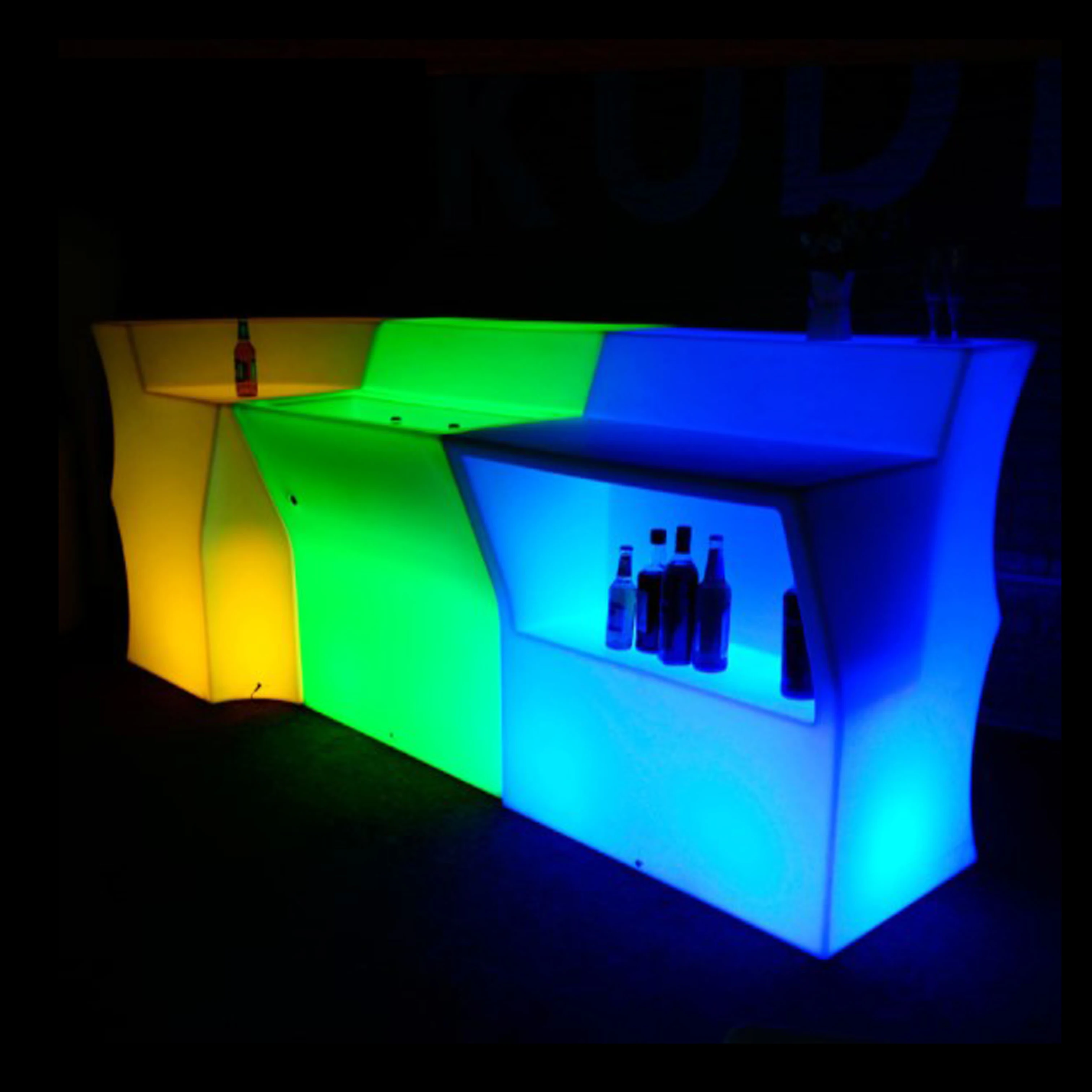 Glow Mobile  Portable Cocktail Table Bar Counter LED