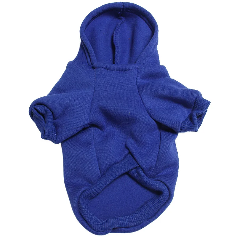 Wholesale Soft Solid Color Pet Dog Clothes Winter Hoodie Dog Sweater Pet Clothes Hoodie