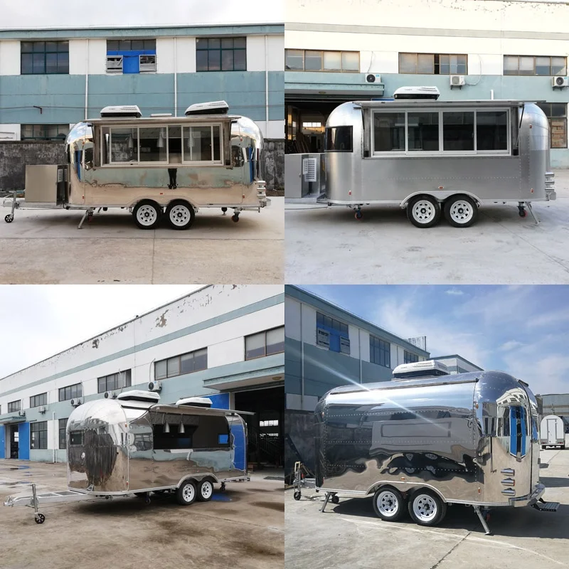 UKUNG Hot Sale USA Standard Mobile food trailer ready to ship new designed outdoor barbecue food cart