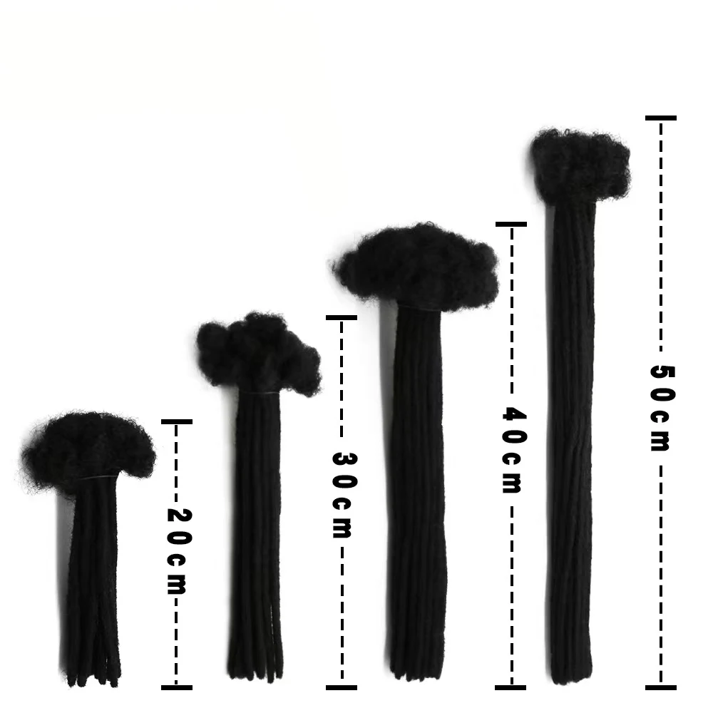 Dreadlock Extensions Human Hair Handmade Permanent Human Hair For Man/Women/Kids Full Head Can Be Dyed Bleached Curled