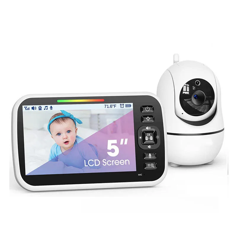 5 Inch Babyfoon Two Way Audio Baby Monitor Home Security Indoor Wireless Digital Video Smart Foon Monitor Baby Camera
