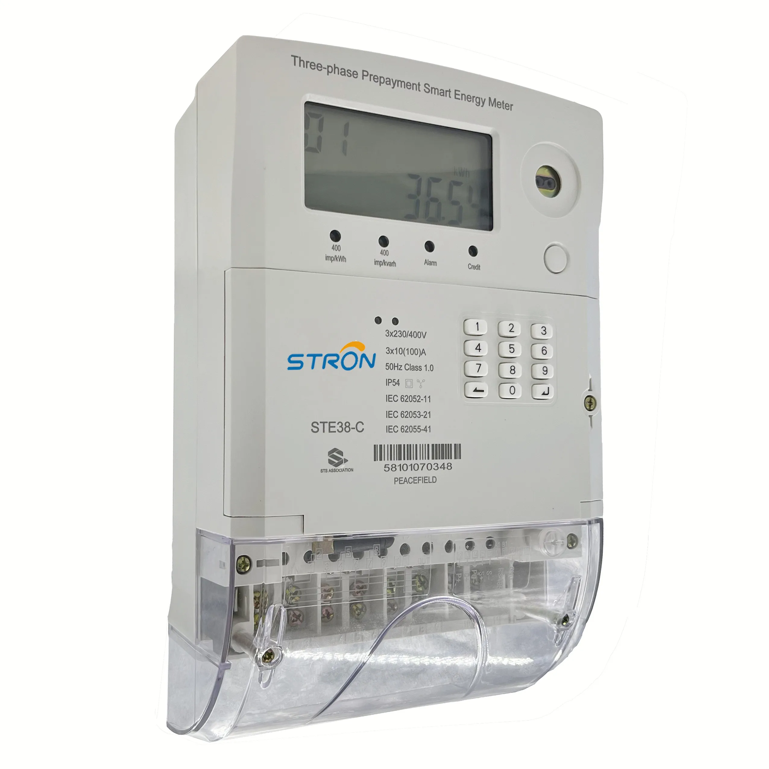 STS Standard Prepaid Keypad Smart Wireless GSM/GPRS Module Single Phase Energy Meter with Remote Reading Function