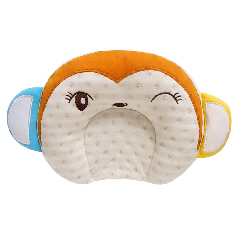 Cute Monkey Natural Shredded Foam Latex Newborn Head Pillow