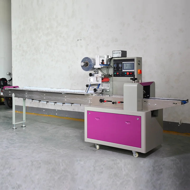 DZB-250S Low Cost Manual Automatic Chocolate Candy Bar cookie Flow Pack Horizontal Food Pillow Packing Machine