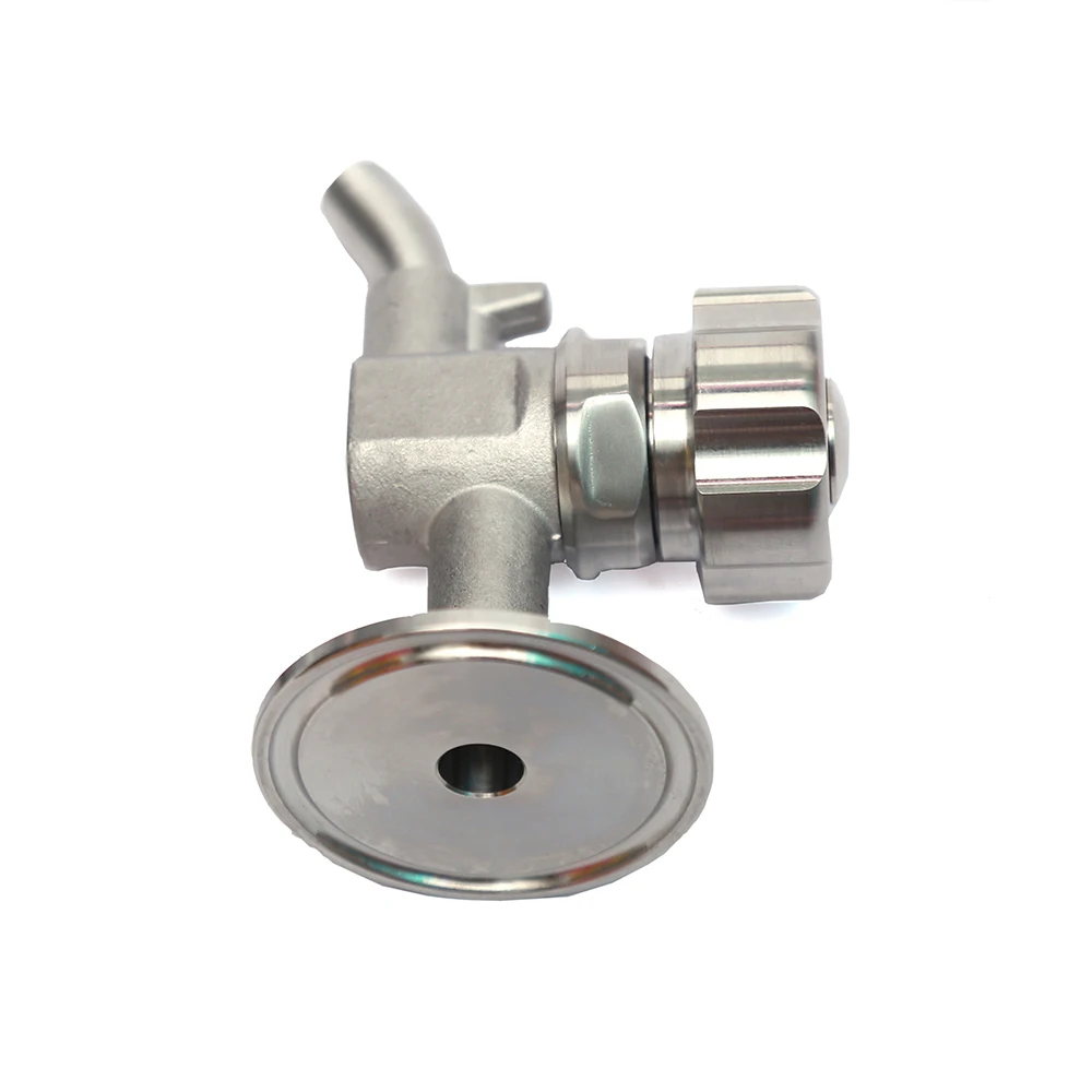 High Output Stainless Steel Spiral Type Sampling Valve Beer Faucet Sampling Valve For Beer Tank
