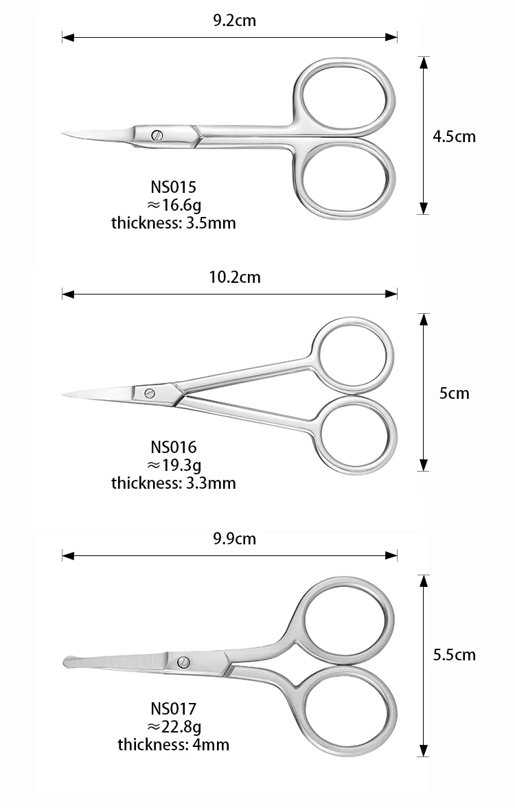 Eliter Hot Sell In Stock Stainless Steel Medical Nail Scissors Nail Scissors Russian Scissors Russian Cuticle