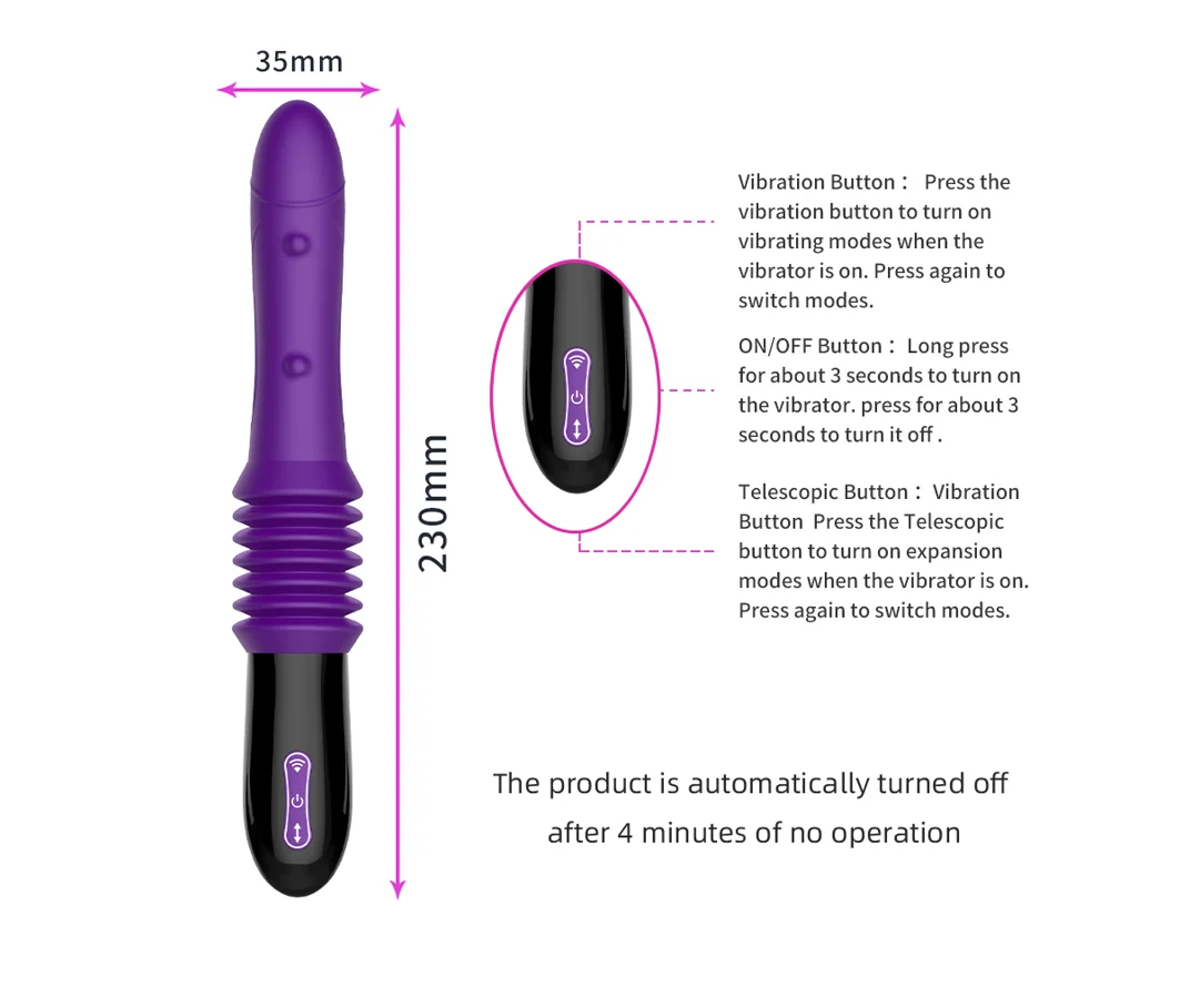 Sex Machine Telescopic Dildo Vibrator Automatic Up Down Massager G Spot Thrusting Retractable Vaginal Toy