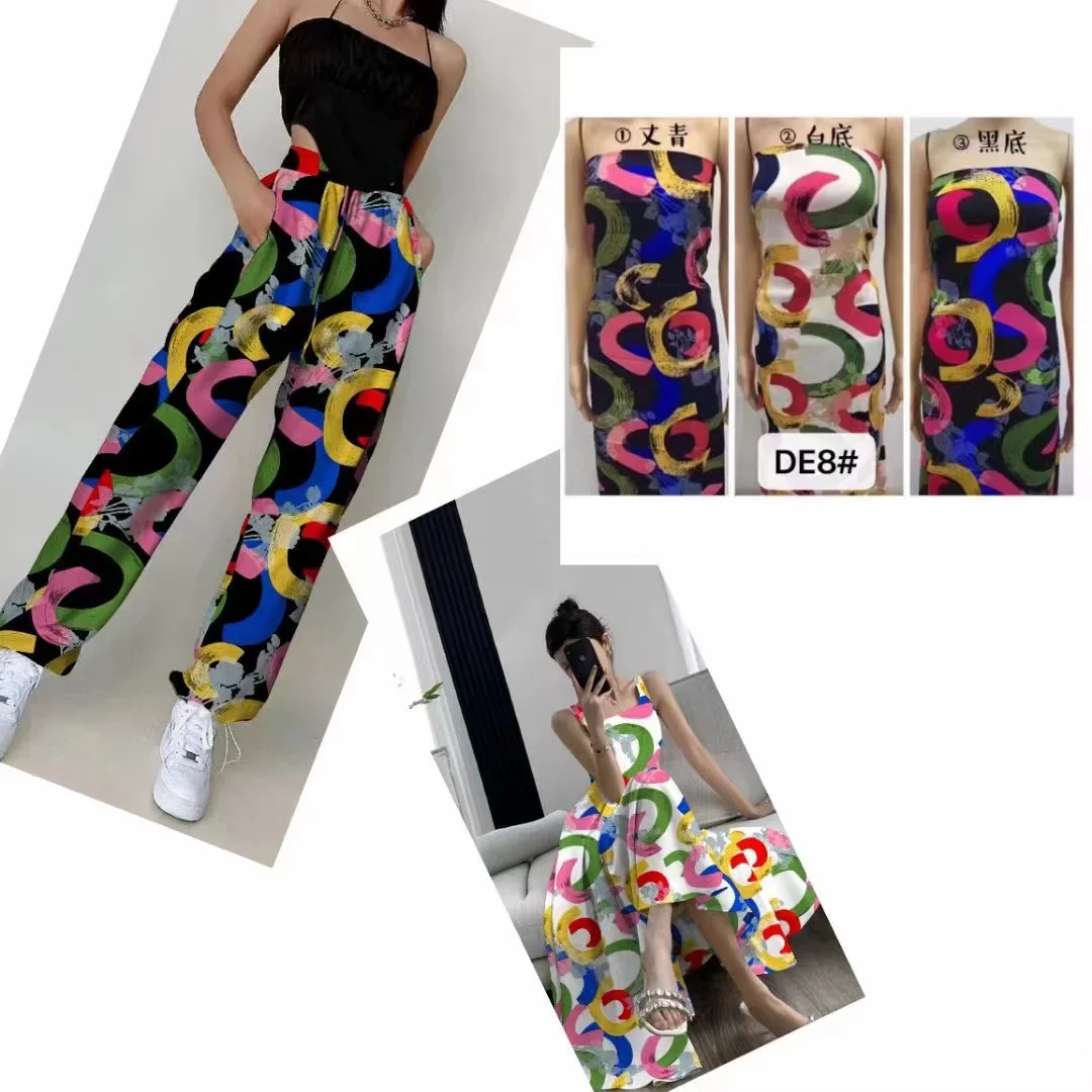 wholesale fabric rayon  print 100% viscose rayon of  rayon embroidery thread ready goods for clothing