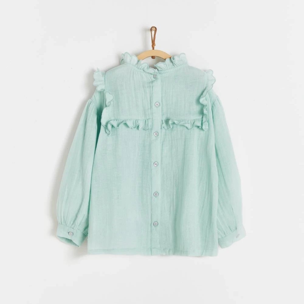 Hot sell kids clothing girls 100% cotton comfortable shirts lovely blouse for autumn