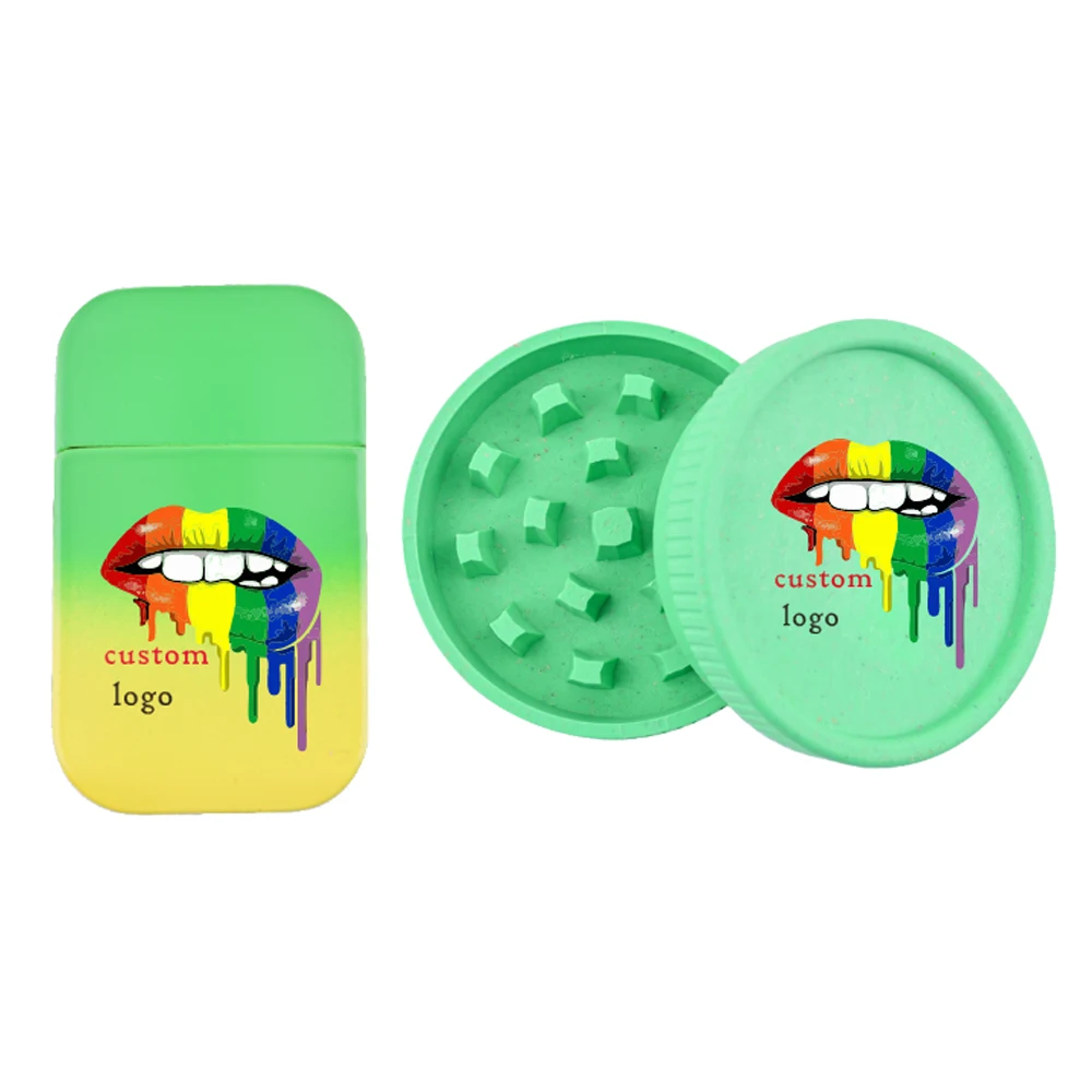 Lady Smoking Tobacco Set Herb printed logo biodegradable grinder Machine Gift Smoke Shops Supplies