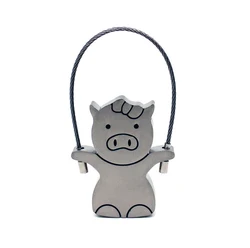 New Creative Metal Pig USB Flash Drive Couple Piggy Memory Stick Rope Skipping Pig Model