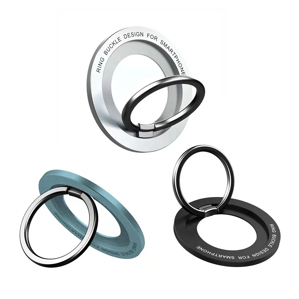 For MagSafe Phone Magnetic Ring Holder Flexible and Detachable Magnet Finger Ring Grip Stand Holder Zinc Alloy Kickstand Holder