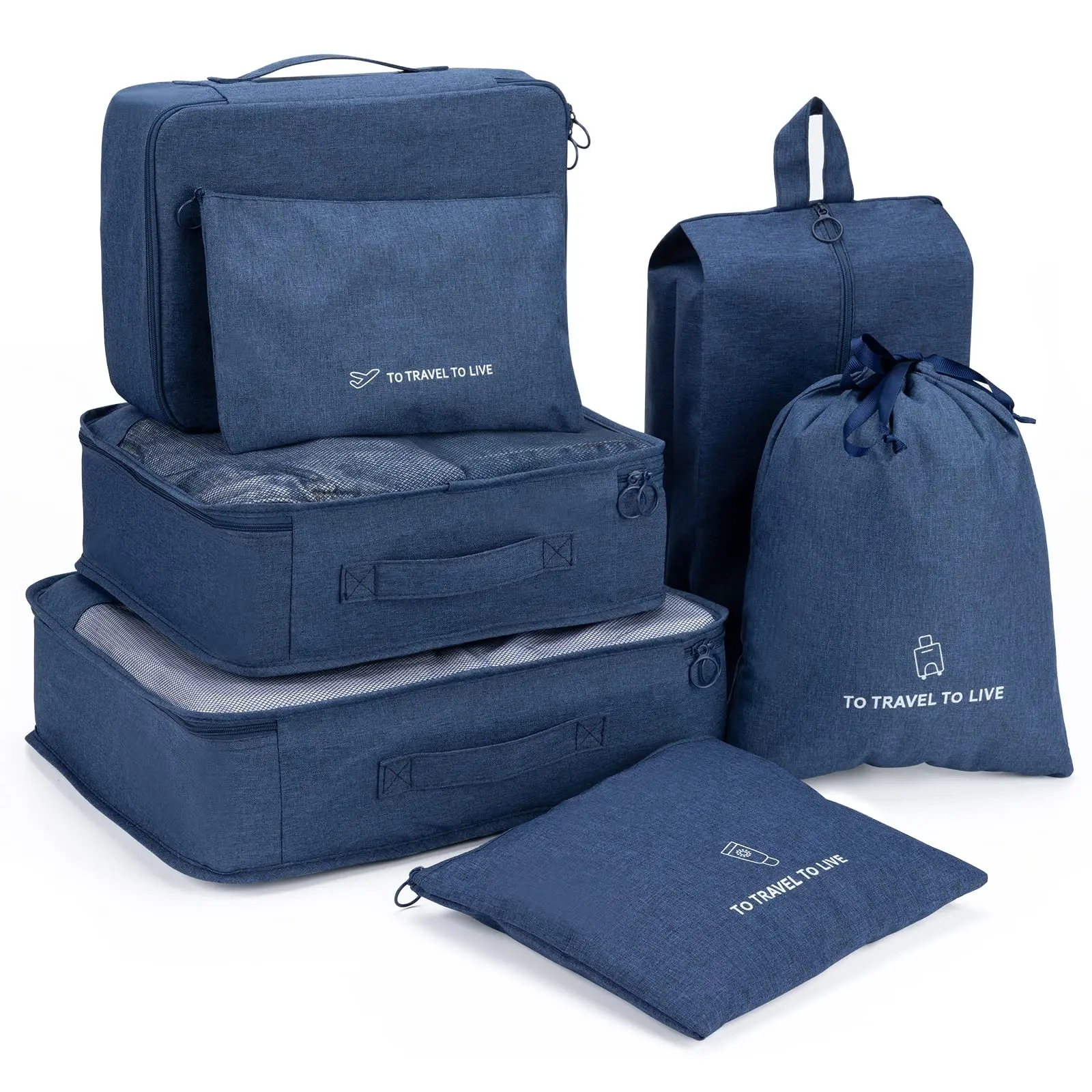 Custom Logo Travel Organizer Bags Set Shoe Cosmetic Clothes Storage Bag