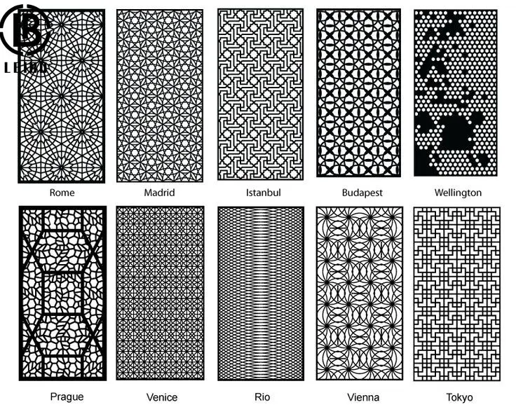Decorative Laser cutting Outdoor Aluminium Perforated Sheet Metal Facade