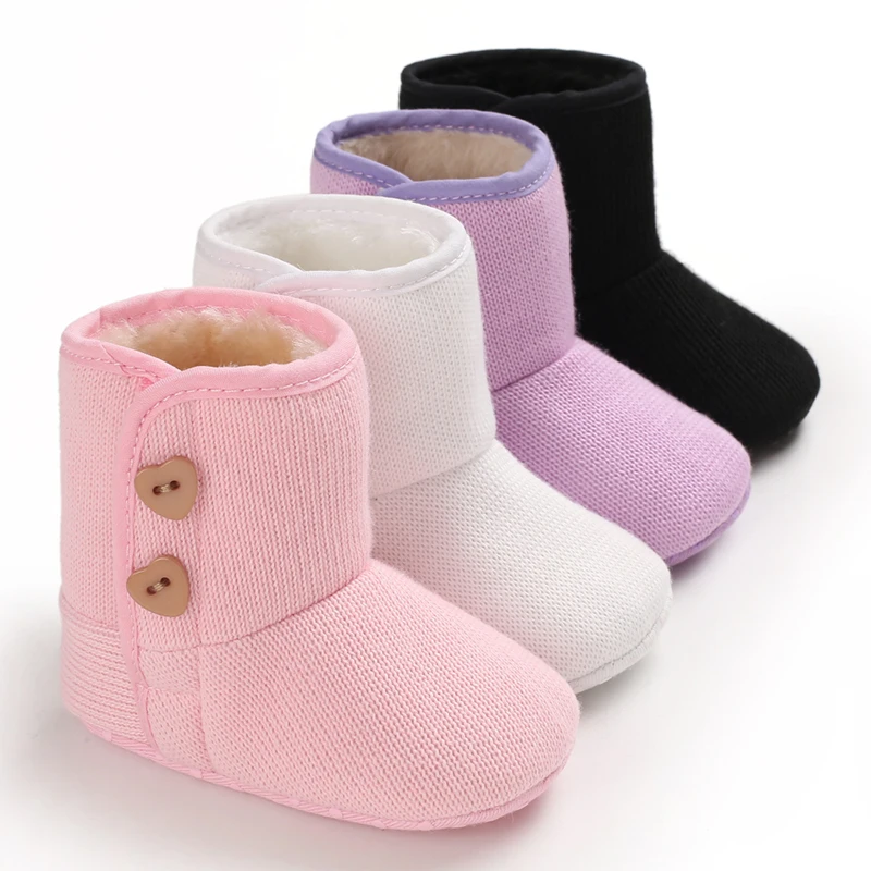 
winter boot for baby girl boys knitted snow boots warm outdoor 