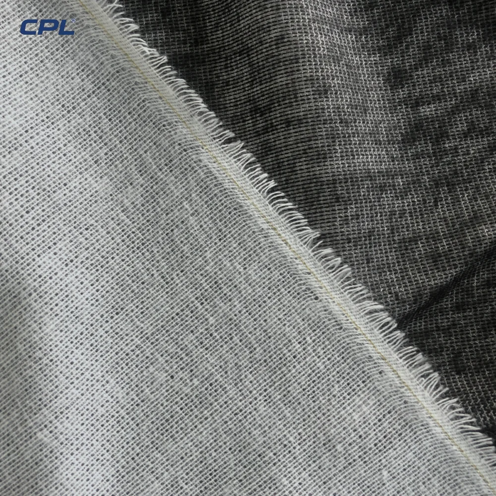 Super soft short brushing polyester fabric &knitted fusible interlining PA coating