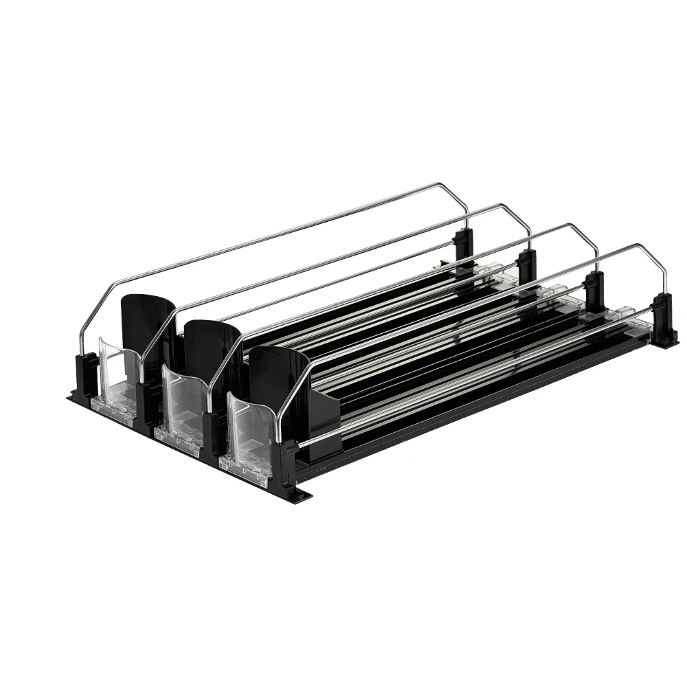 Plastic Soda Smart Dispenser Supermarket Shelf Pusher System Auto-Feed Spring Loaded Beverage Organizer For Fridge Drink Pusher