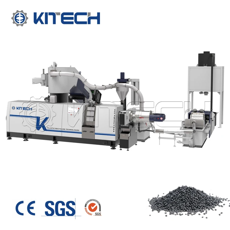 Soft LDPE BOPP Plastic Films Recycling Pelletizing Machine Line