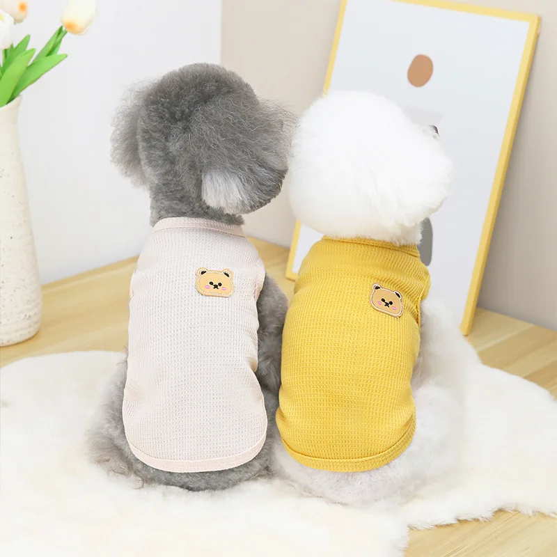 Dropshipping T-Shirt Sweater Apparel Matching Dog And Owner Korean Small Dogs Cute Cat Pet Summer Clothes Dog Vest