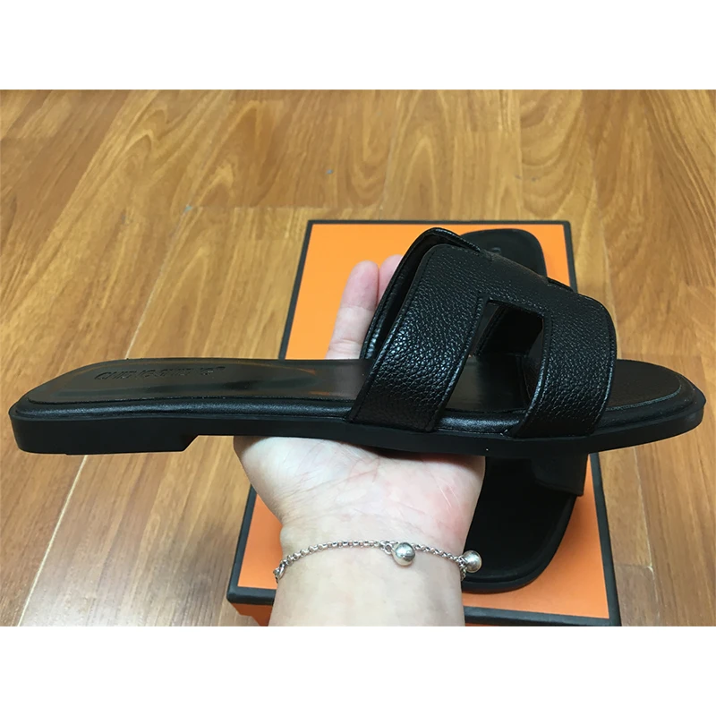 2025 High Quality Women Flat Slippers Female Fashion Babouches Leather Sandals Slippers Outdoor Ladies Slides Slippers