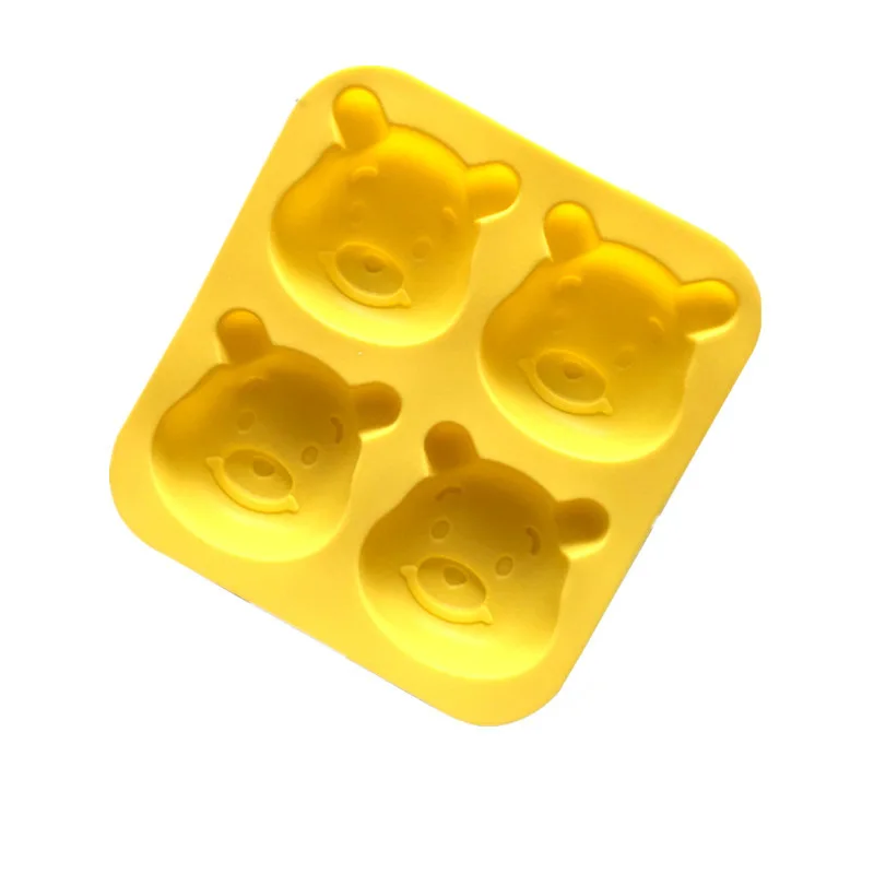 4 Cavity Bear Silicone Chocolate Mold Cartoon Bear Soap Mold Silicone Cake Mold