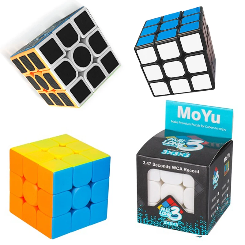 Moyu 3x3 Speed Puzzle Magic Cube Educational Toy Third-order Stickers 5.6cm magic puzzle cube Brain IQ Toy for kid