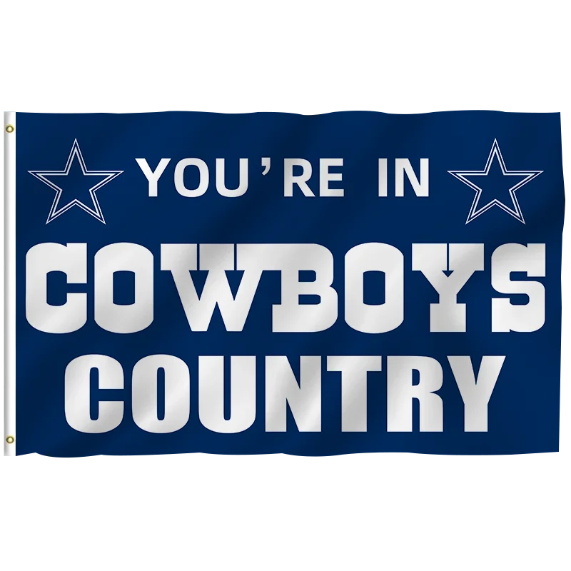 In Stock All Football Team Flag 3x5ft High Quality Custom Design Dallas Cowboys Banner 100% Polyester Sports Nfl Flag