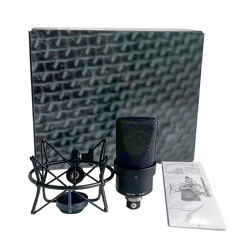 TLM 103 Studio Condenser Microphone Low Self-Noise Vocals Instrument Recording Crystal-Clear Sound Metal Wired XLR Connector