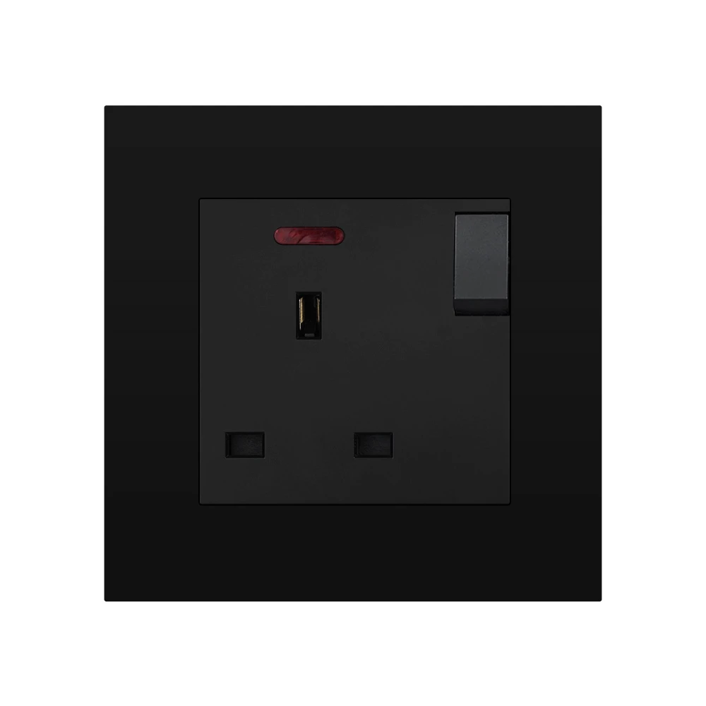 new SASO SQM Saudi Arabia British Standard Golden White black UK 220V 16A Light Wall Electric Socket Switches