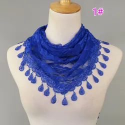 Classic Hollow Out Triangular Lace Scarf Chapel Shawl Mantilla Veil