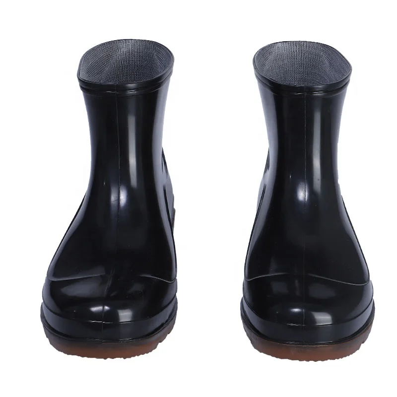 unlsex antiskid fashion black pvc boot PVC shoes waterproof boots girls shoes