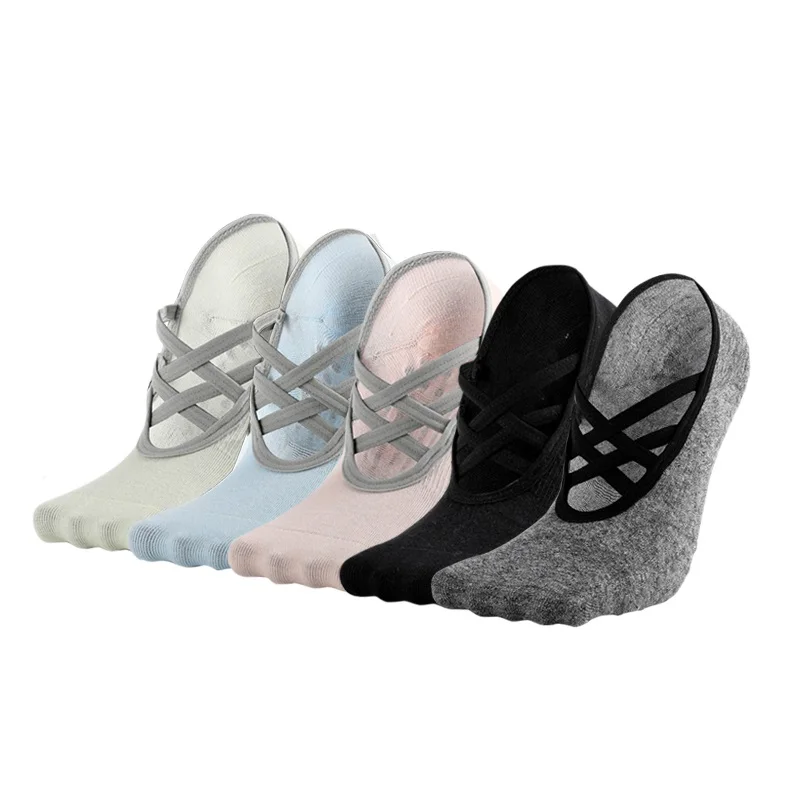 No Seams Silicone Sole Combed Cotton Soft Pilates Grip Non Slip Custom Yoga Socks Women For Yoga Fitness